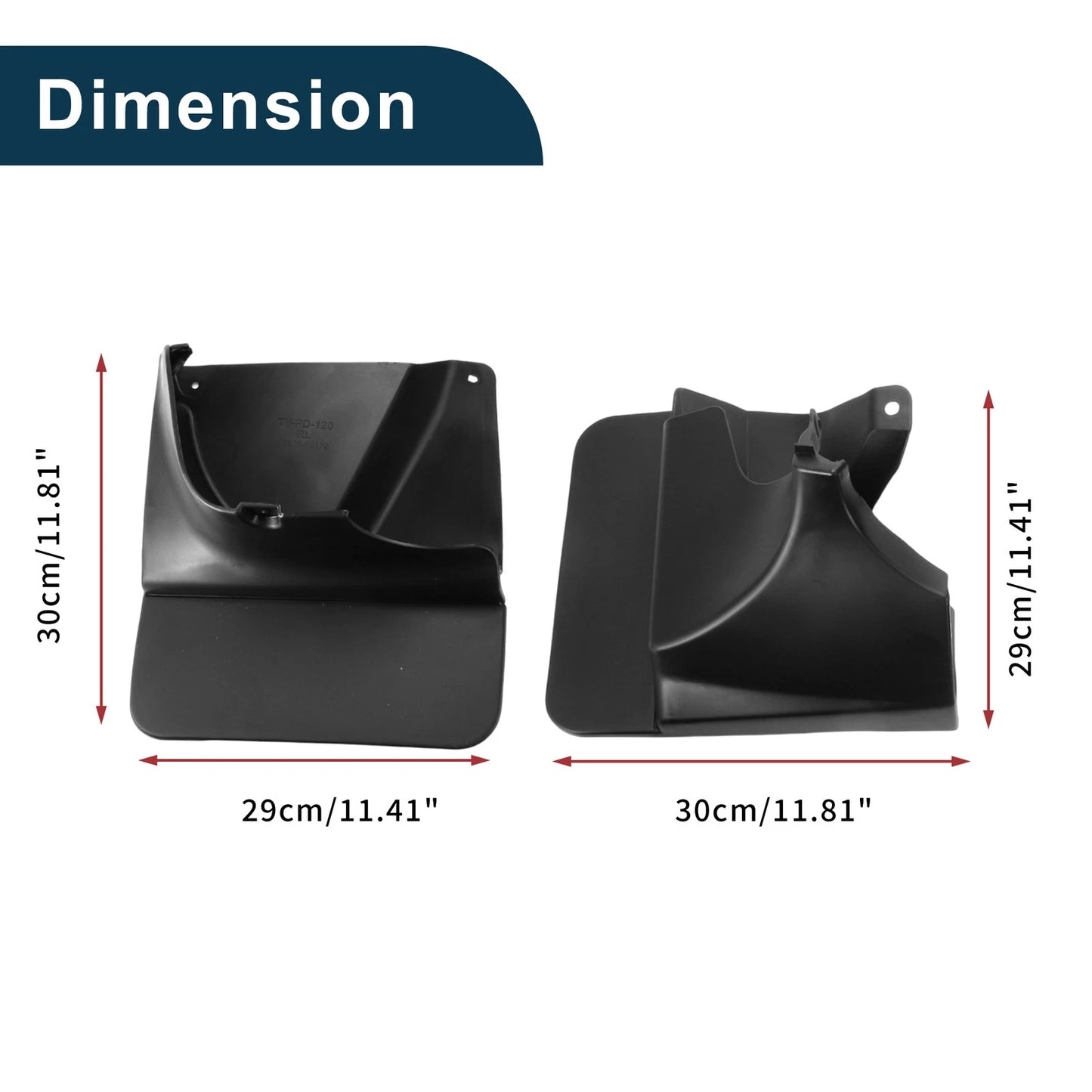 Mud Flaps Splash Guards 1 Set for Toyota Land Cruiser Prado (2003-2009)