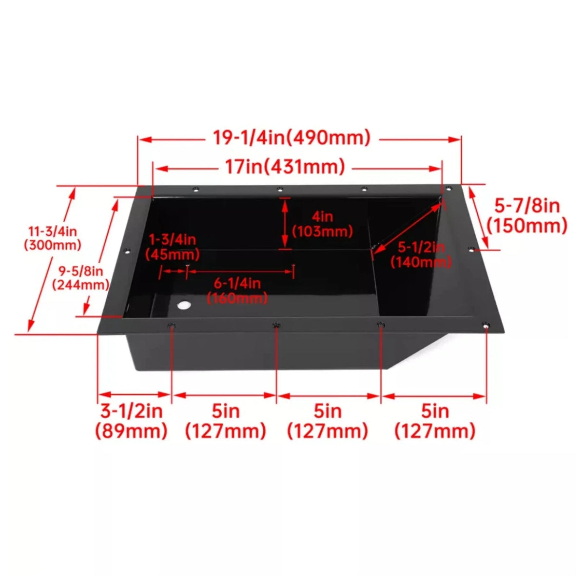 Recessed Trolling Motor Foot Pedal Pan Control Tray for Minn Kota R Design