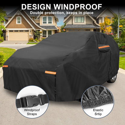 Waterproof Car Cover for Toyota Sienna (210D-PU, Black)