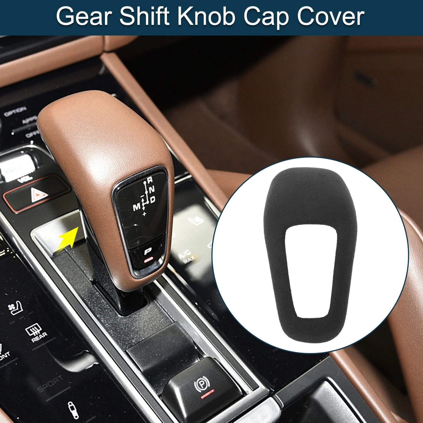 Gear Shift Knob Cap Cover Dark Gray Console for Porsche Cayenne (2018-2025)