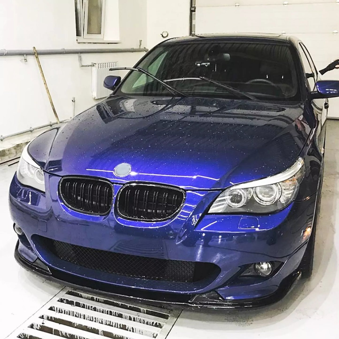 Front Bumper Spoiler Lip for BMW 5 Series E60 E61 M Sport (2004-2010) Black