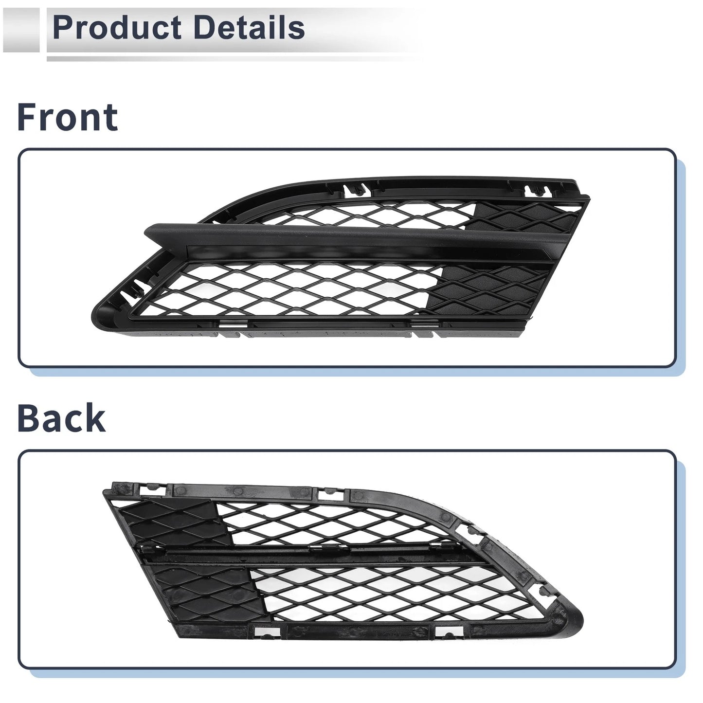 Front Left Fog Light Grill for BMW 335i (2008-2012) - 1 x Quality Replacement