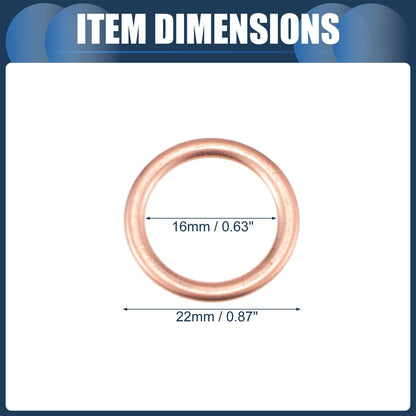 25 x Oil Drain Plug Gaskets 16mm ID for MINI R56 LCI (2009-2013)