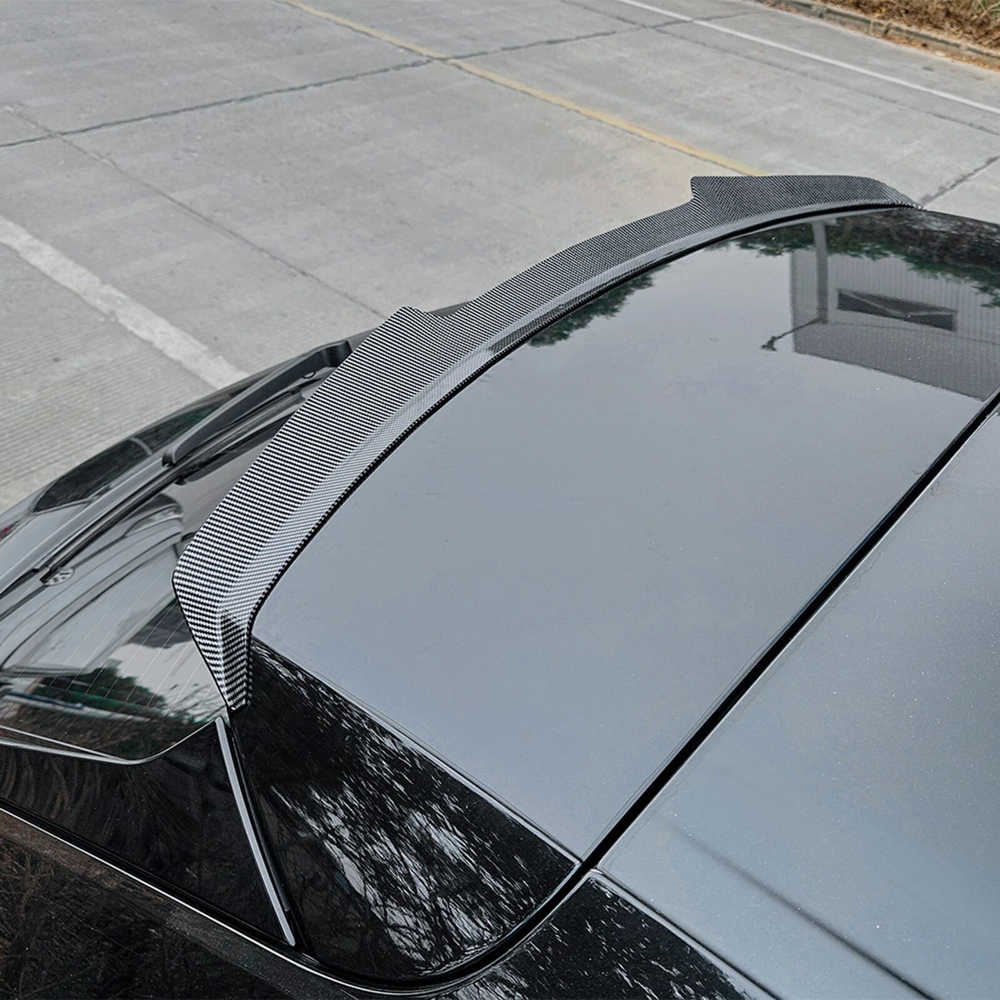 Rear Boot Spoiler Lip for Audi Q8 SQ8 (2019-2025) Carbon Look