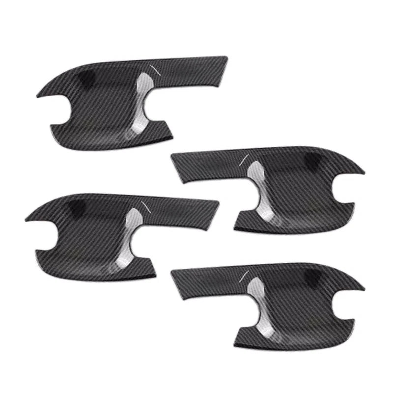 4 x Carbon Fiber Style Door Handle Bowl Covers for Isuzu D-Max (2012-2023)