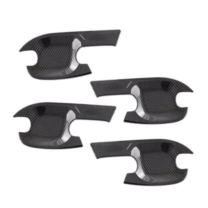 4 x Carbon Fiber Style Door Handle Bowl Covers for Isuzu D-Max (2012-2023)