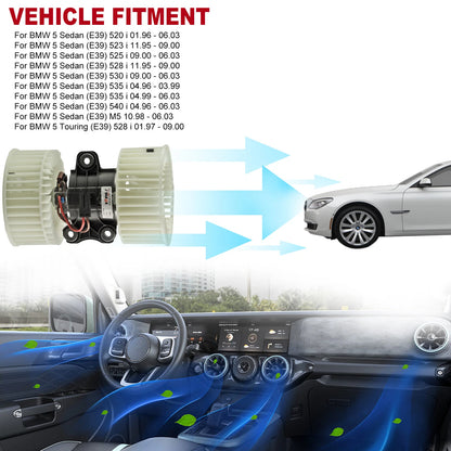 A/C Blower Heater Motor for BMW X5 E53, E39 520i 523i 525i 530i 535i 540i (2000-2006)