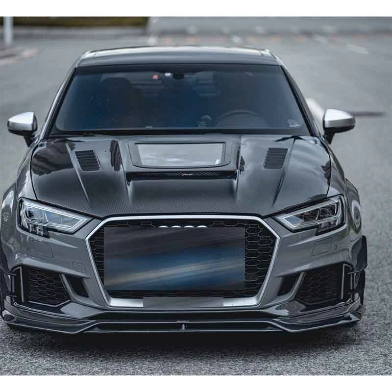 Carbon Fiber Bonnet Engine Hood Bonnet Cover for Audi A3 S3 RS3 8V LCI 2017-2020