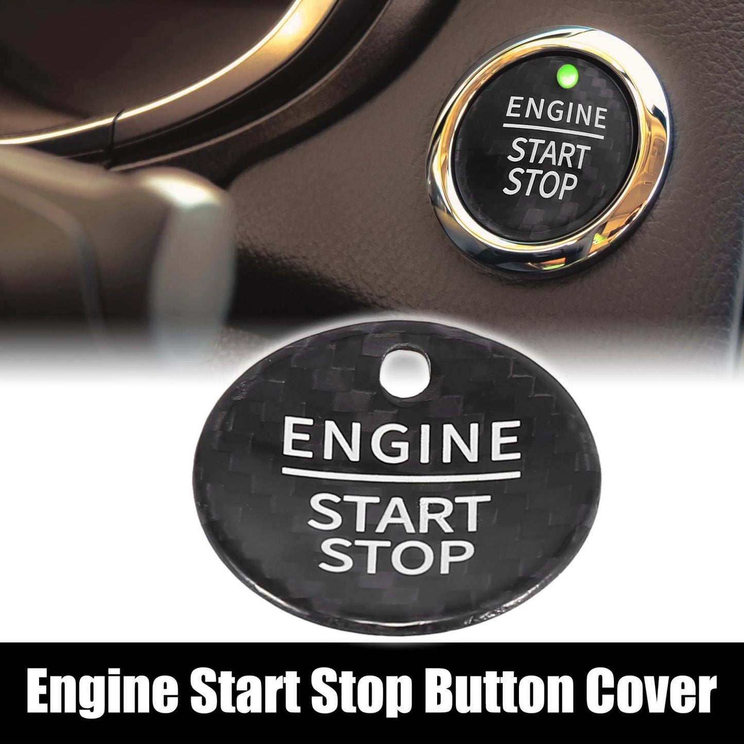 Engine Start Stop Button Cover for Ford Focus Mondeo Taurus Edge (2012-2023)