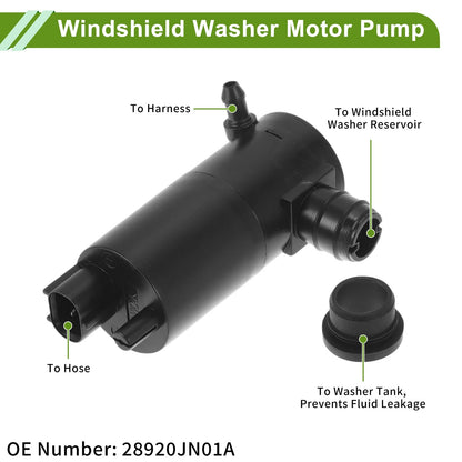 Windshield Washer Pump w/Grommet for Nissan (2007-2012)