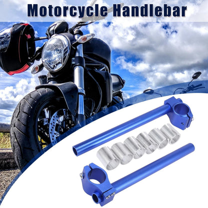 Set 33mm Motorcycle Handlebar Clip Ons Blue for Motorcycle