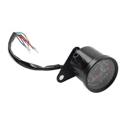 Mini Speedometer Odometer Gauge w/ Indicator Light for Motorcycle Universal