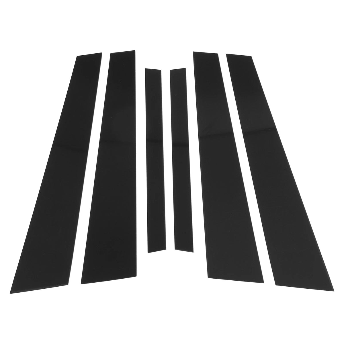 6 x Door Pillar Window Trim for BMW 5-Series Black (2004-2010)