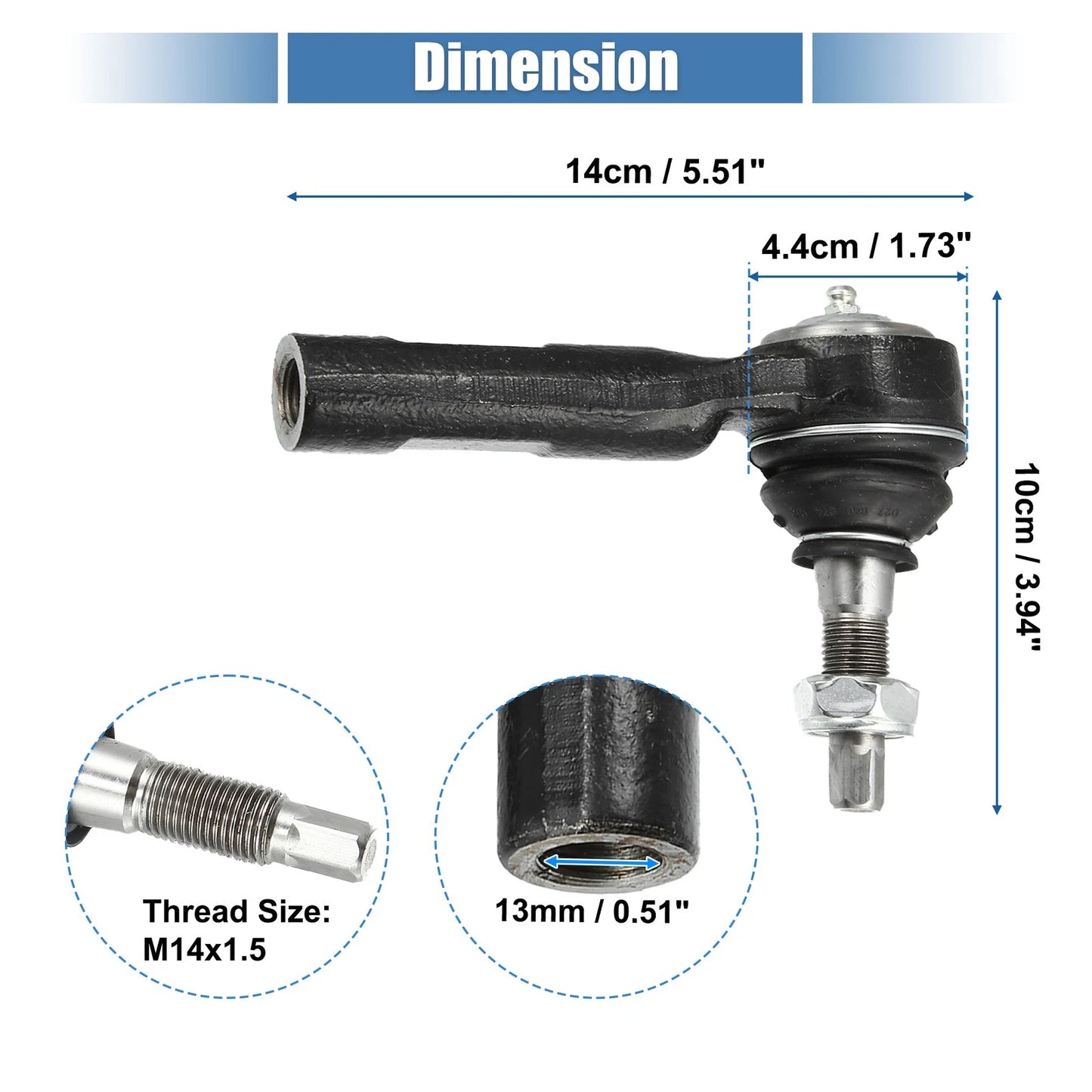 Front Outer Tie Rod End Links for Chrysler 300 (2005-2010)