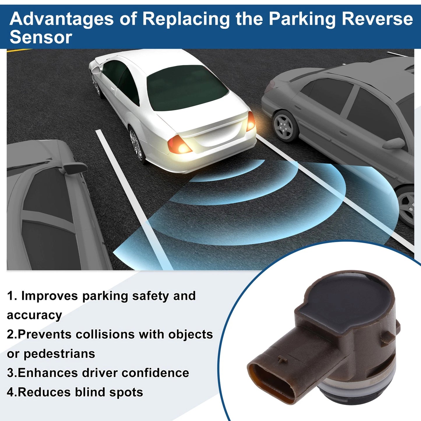 Reverse Backup Parking Sensor for BMW X3 (2011-2017) Black 1 Pc
