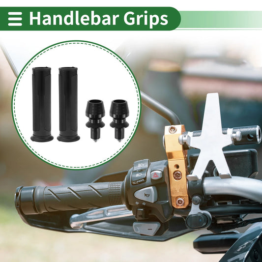 7/8 22mm Hand Grips Rubber Black 1 Set for Motorcycle