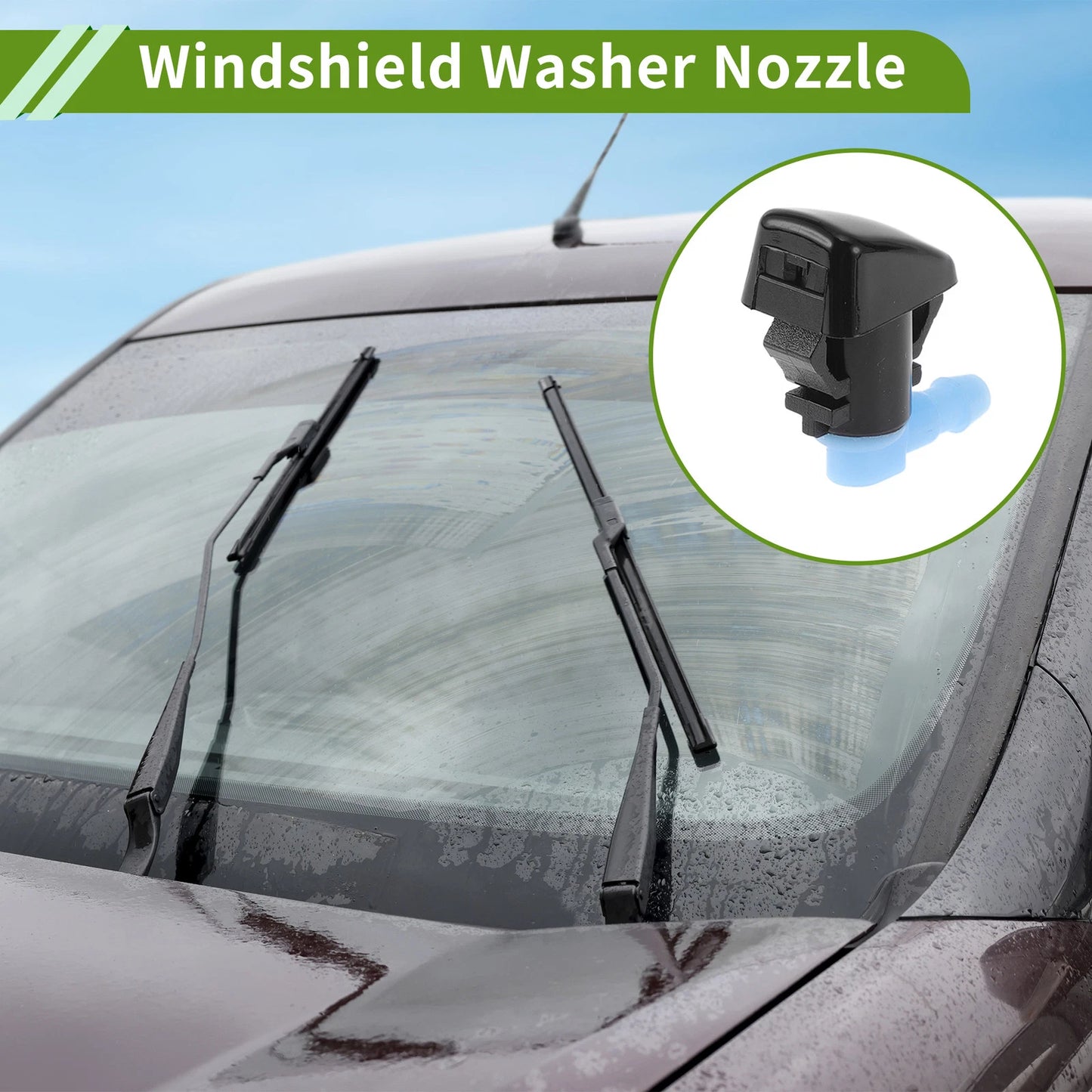 1 x Windshield Washer Nozzle w/ Hose Connector for Jeep