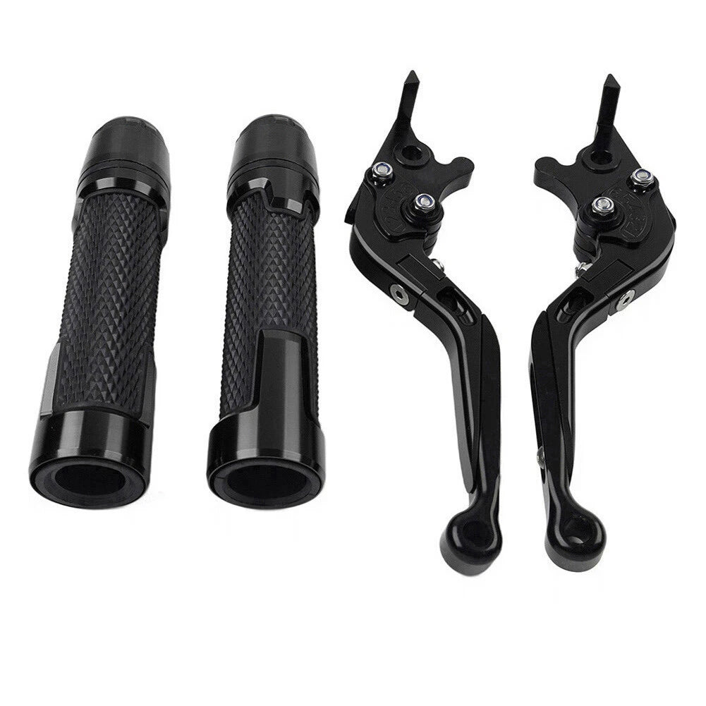 Folding Black Brake Clutch Lever Grip Set for Yamaha MT-15 XSR155 (2018-2023)