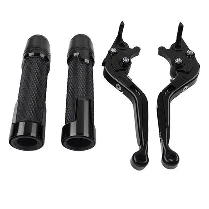 Folding Black Brake Clutch Lever Grip Set for Yamaha MT-15 XSR155 (2018-2023)