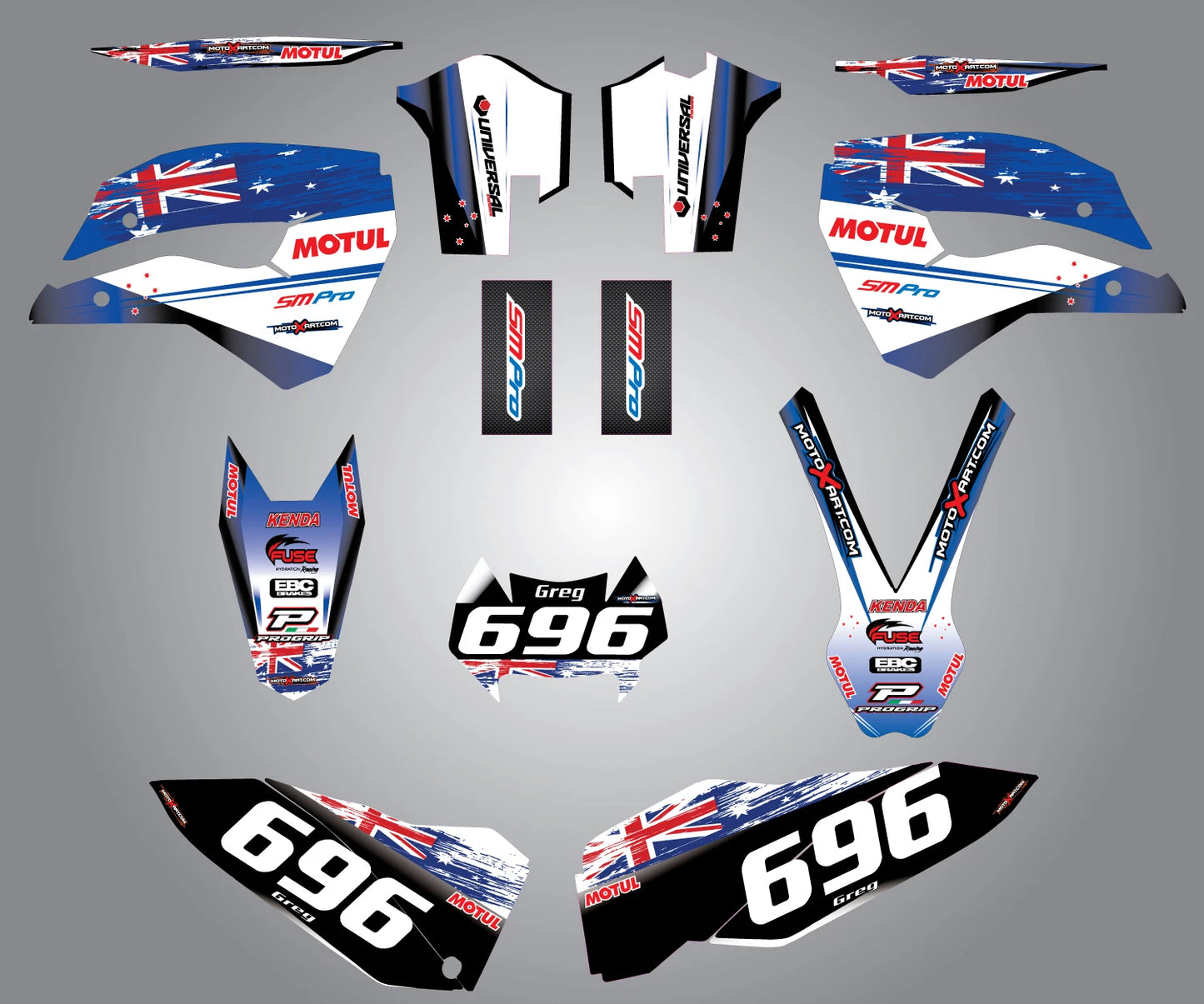 Custom Graphic Kit - AUSSIE PRIDE for Husaberg TE 2-Stroke (2011-2012)