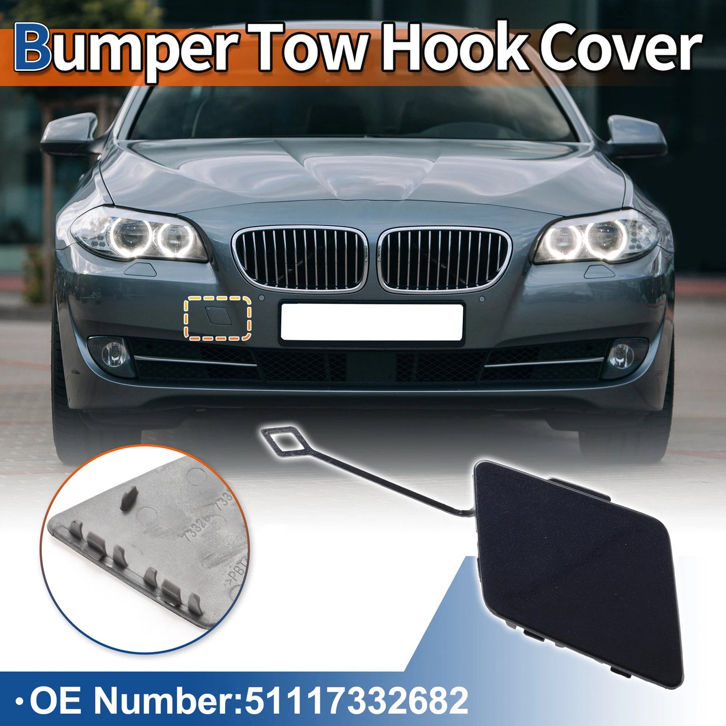 Front Right Tow Hook Cover for BMW 3 Series (2012-2019) - Jewelry Blue