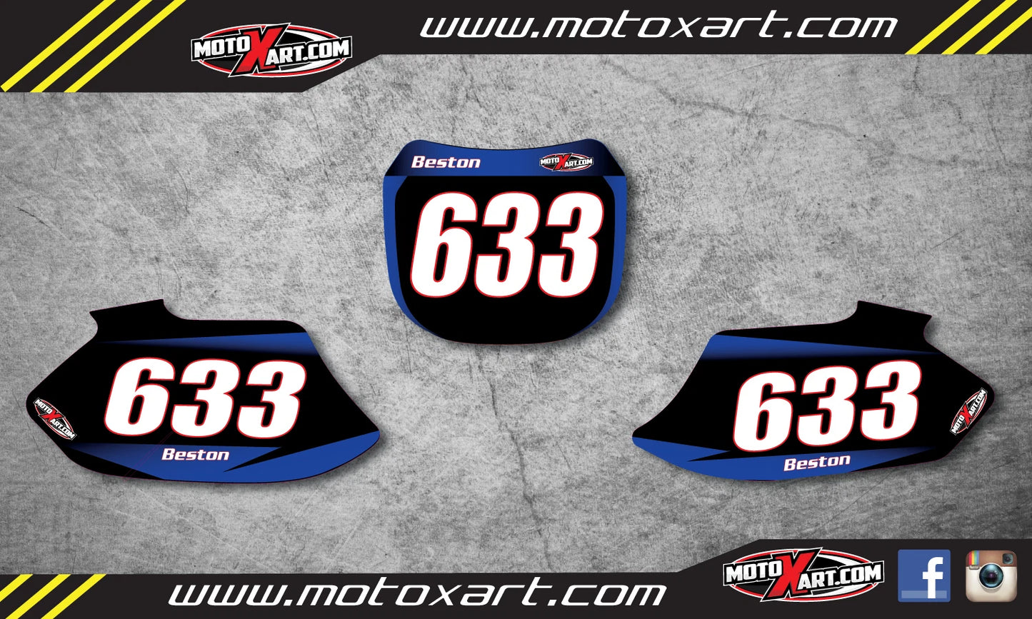 Custom Number Plates for Yamaha YZF 400 (1998-2002) Stickers Decals