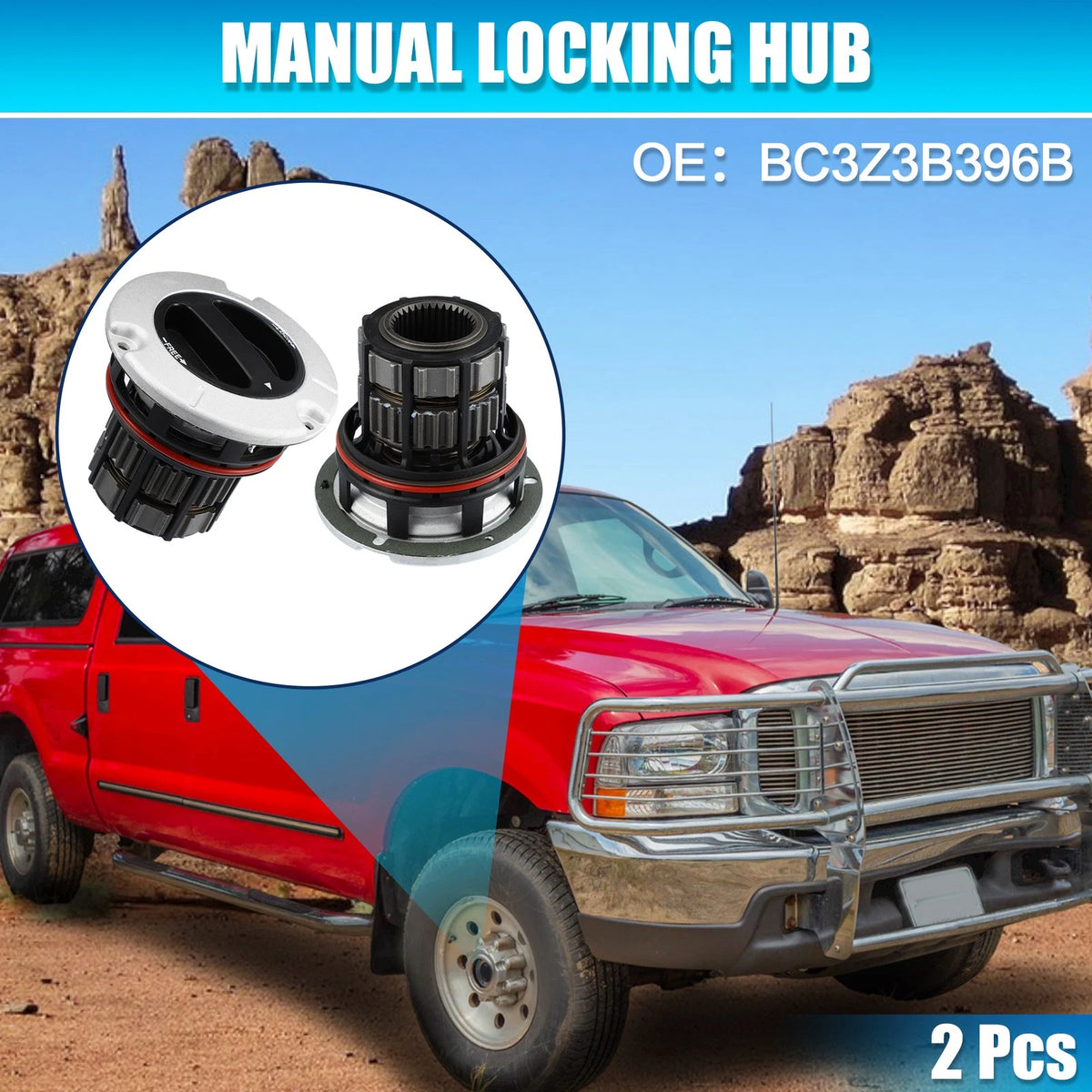 Manual Wheel Locking Hubs for Ford F250 Super Duty (2005-2022)