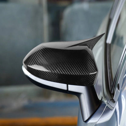 Real Carbon Fiber Adhesive Mirror Shell Cover Trim for Toyota Corolla 2019-2021