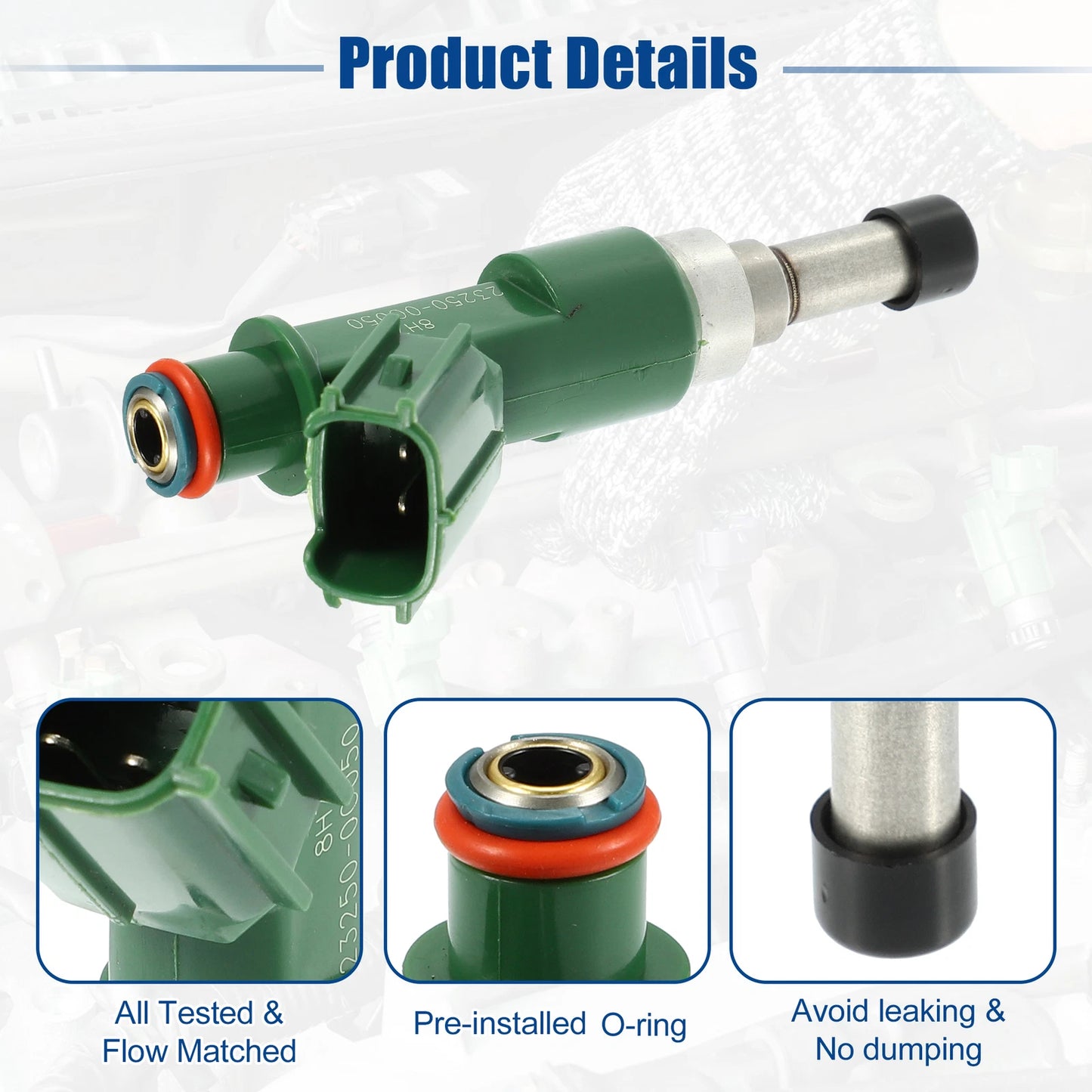 4pcs Fuel Injector Nozzle for Toyota Hilux Vigo