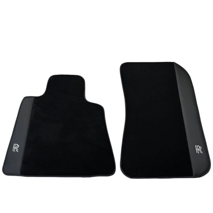 Black Floor Mats for Rolls Royce Cullinan (2018-2023) - AutoWin Leather 2 x