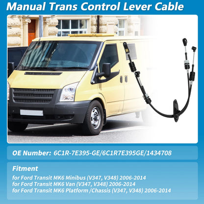 Manual Transmission Gear Shifter Cable for Ford Transit MK6 V347 V348 (2000-2006)