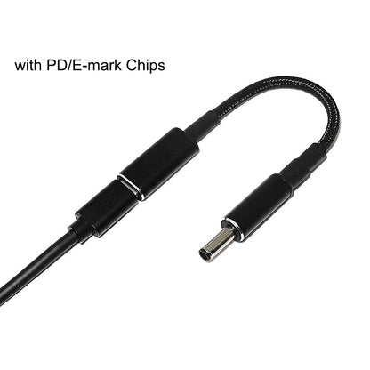 100W PD Charger Cable Type C Female to 4.5mm 3.0mm for Dell Inspiron Latitude