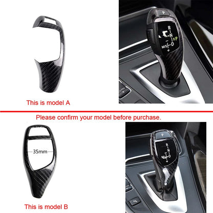 Carbon Fiber Gear Shift Knob Addon Cover Caps For BMW 1 2 3 4 5 7 Series X3 X5