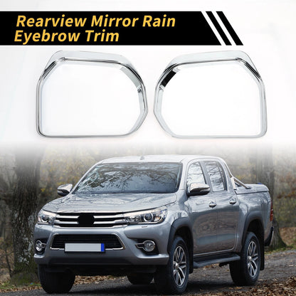 Pair Rearview Mirror Rain Eyebrow Trim for Toyota Tundra (2022–2024)