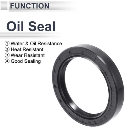 Oil Seal / 60x80x12mm / Seal Ring Rotary Shaft Seal NBR Black 5 Pcs for Universal