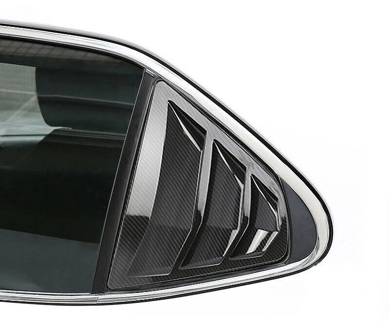 Carbon Fiber Rear Window Louver Shutter Cover Trim for Toyota Camry (2018–2021)