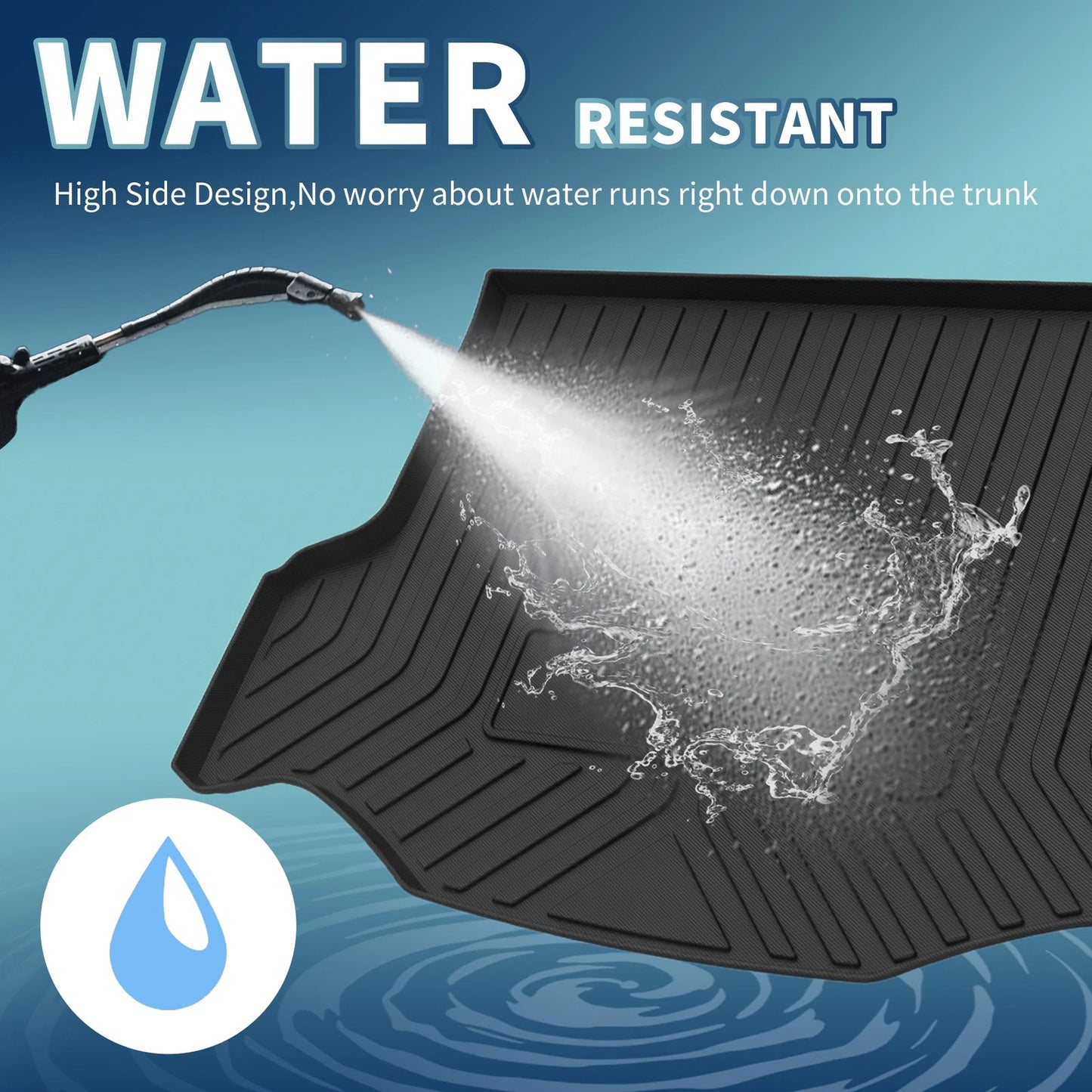 Flat Face Cargo Liner Rear Trunk Mat for Toyota RAV4 (2013-2019) 1 Pc