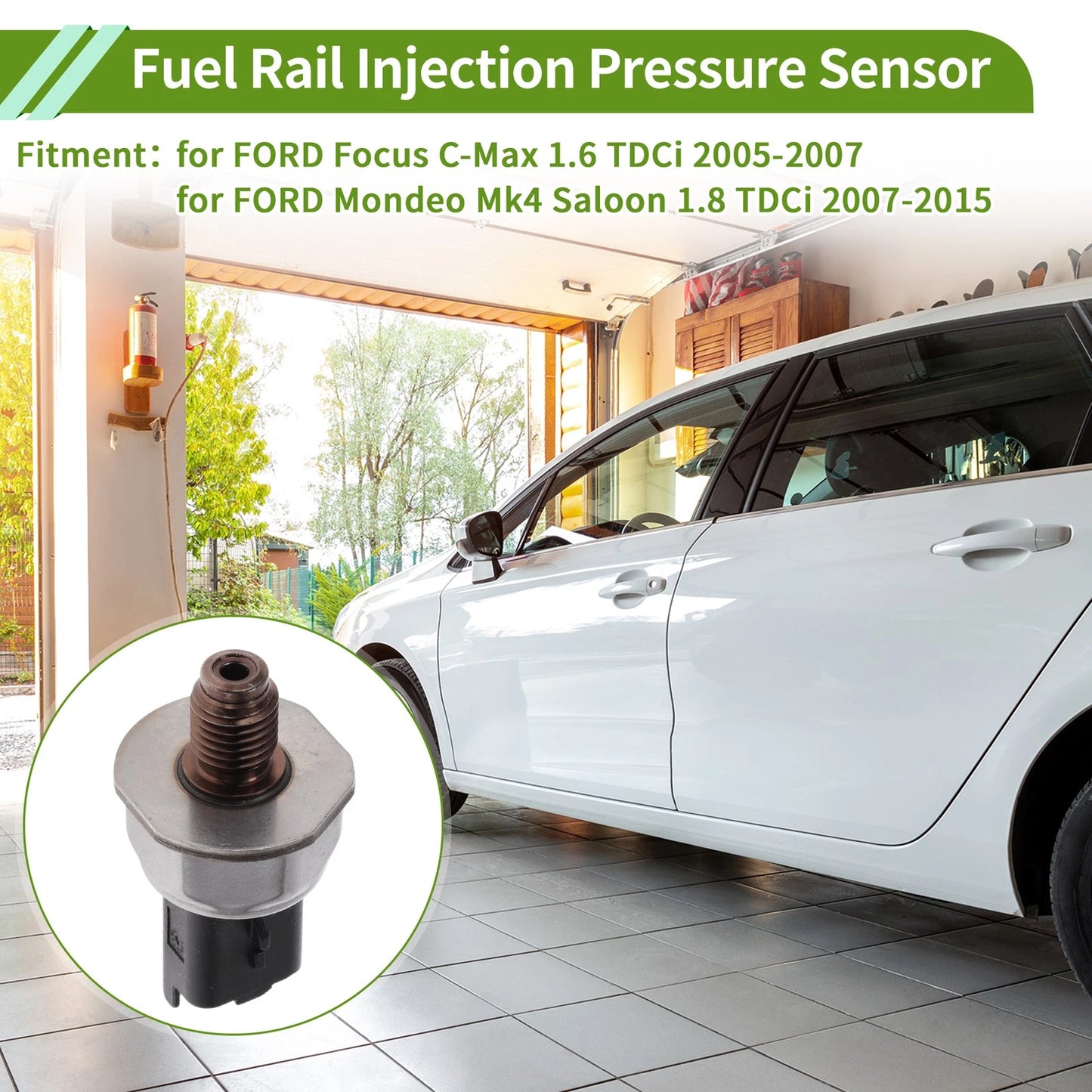Fuel Injection Pressure Sensor for Ford Focus C-Max 1.6 TDCi (2005-2007)