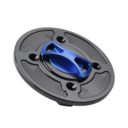 CNC Blue 4-Hole Gas Fuel Tank Cap Cover for DUCATI Panigale V4/S/R (2018-2021)
