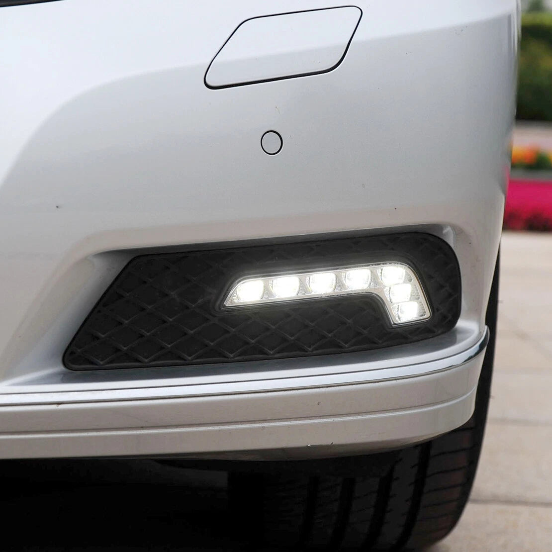 Left Black Fog Light Grille Cover for Mercedes Benz E Class (2009-2013)
