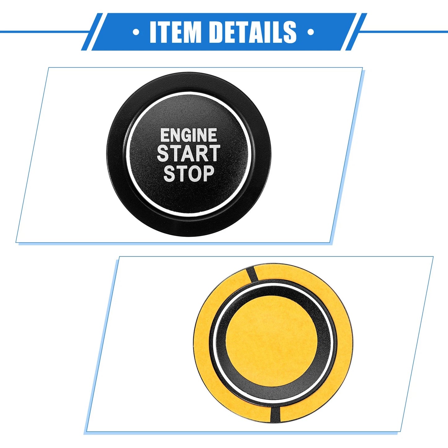 Engine Start Stop Button Cover for Toyota Highlander (2020-2022) Black
