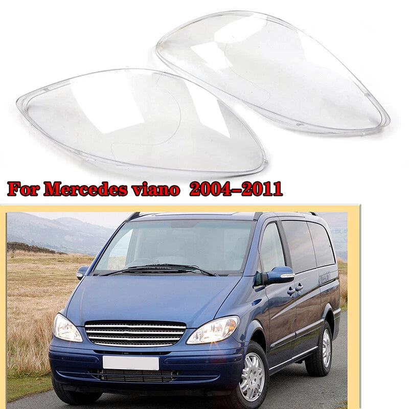 2 x Headlight Lens Covers for Mercedes-Benz W639 (2004-2010)