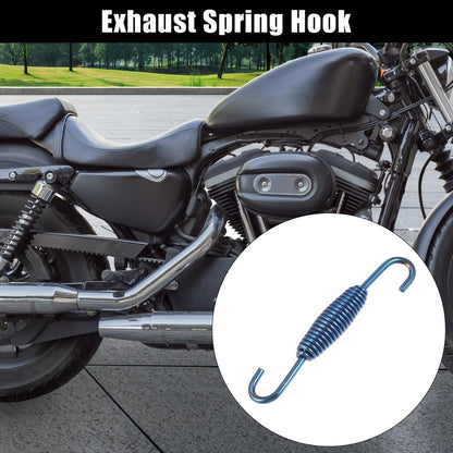 Universal Exhaust Pipe Spring Hook 68mm 2.68" Steel Blue for Motorcycle