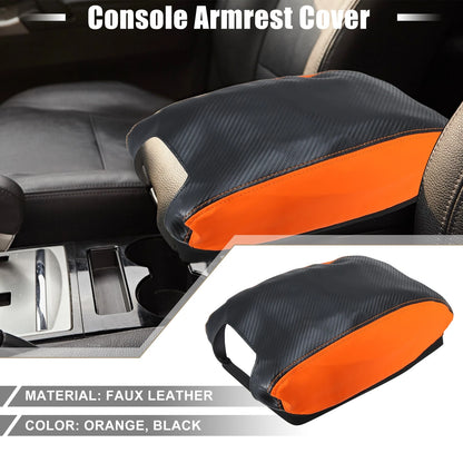 Car Center Console Armrest Cover for Jeep Wrangler JK (2011-2017) Black Orange