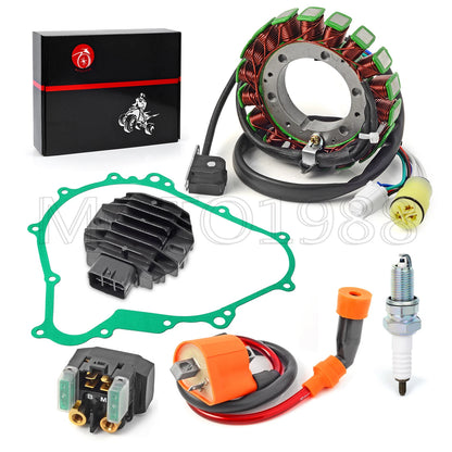Stator & Rectifier Coil Relay W Gasket kit for Yamaha Kodiak (2003–2006)