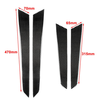 4Pcs Carbon Fiber Door Panel Covers for Mercedes-Benz W204 (2007-2014)