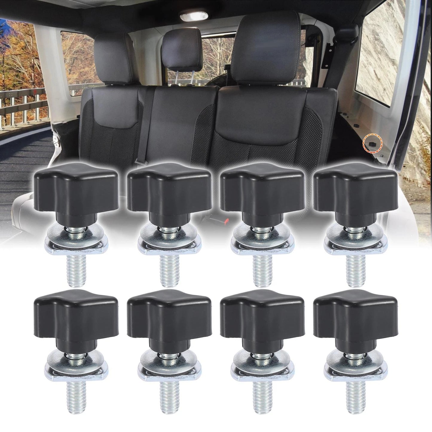 Hardtop Quick Removal Bolts for Jeep Wrangler YJ TJ JK JL (1995-2021)