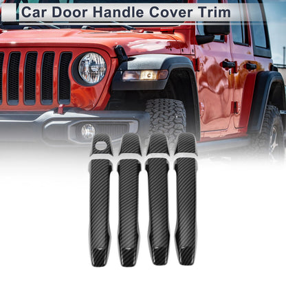 Carbon Fiber Black Door Handle Cover Trim for Toyota Prius (2010-2015)