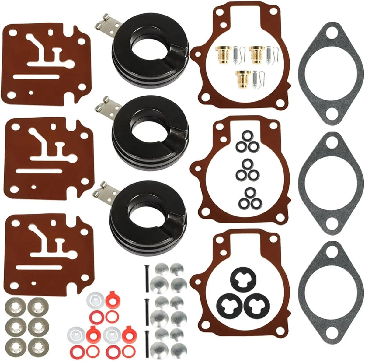 3PCS Carburetor Rebuild Repair Kit for Johnson Evinrude 65-75HP Models