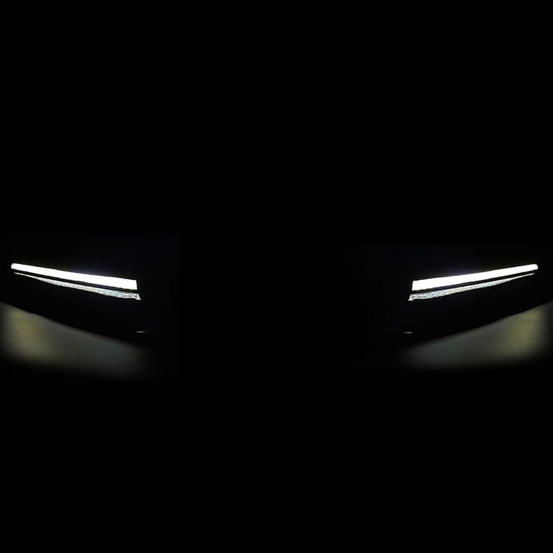 Gloss Black LED Front Bumper Lip for 17-21 Honda Civic Si & Hatchback